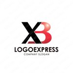 画像1: XとBのクールなロゴ (1)