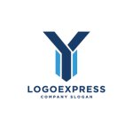 画像1: Y字ビルディングのモダンロゴ (1)