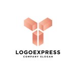 画像1: Y字型レンガの立体ロゴ (1)