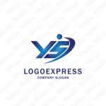 画像1: YとSをモチーフにしたスタイリッシュな青いロゴ (1)