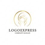 画像1: 繊細な線で描いた女性のロゴ (1)