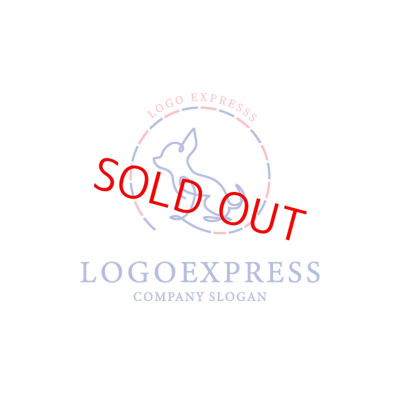 画像1: ワンちゃんの線画ロゴ (1)