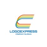 画像1: 虹色のラインで構成されたCのロゴ (1)