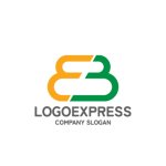 画像1: 線で描かれたイニシャルEBロゴ (1)