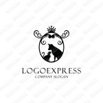 画像1: 犬と猫のラグジュアリーなロゴ (1)