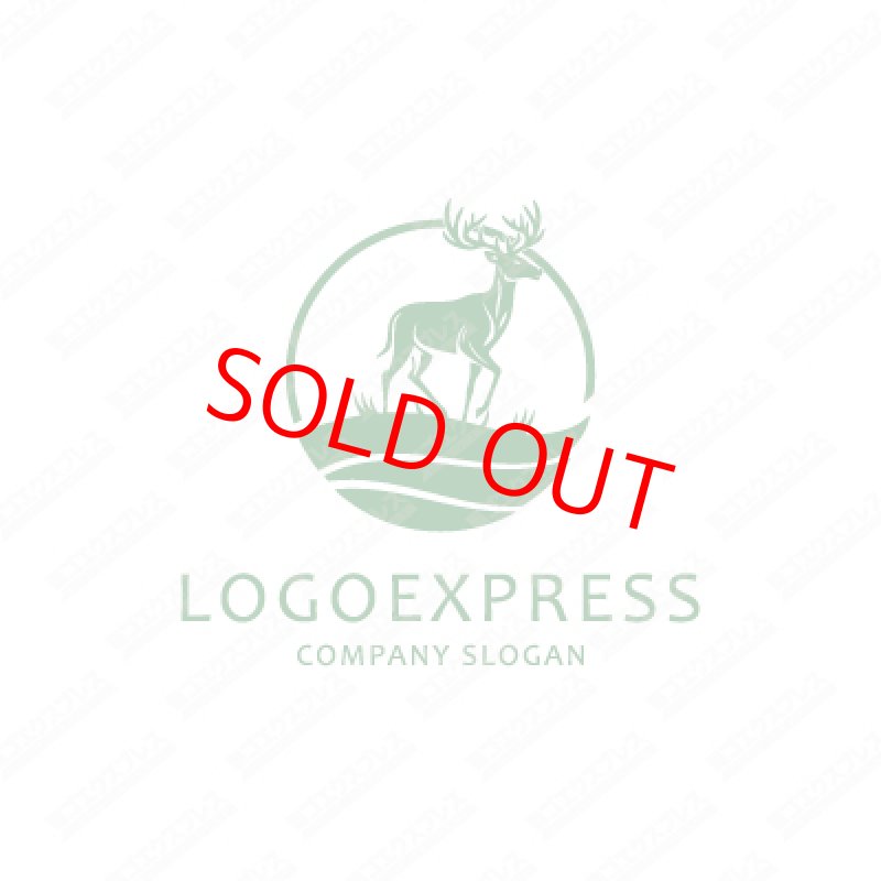 画像1: 牡鹿の雄大なロゴ (1)