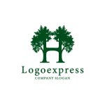 画像1: 木をモチーフにしたHのロゴ (1)