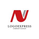 画像1: モダンで力強いNロゴ (1)