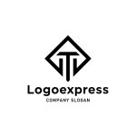 画像1: モノクロ菱形Tロゴ (1)