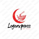 画像1: 月とラーメンのロゴ (1)