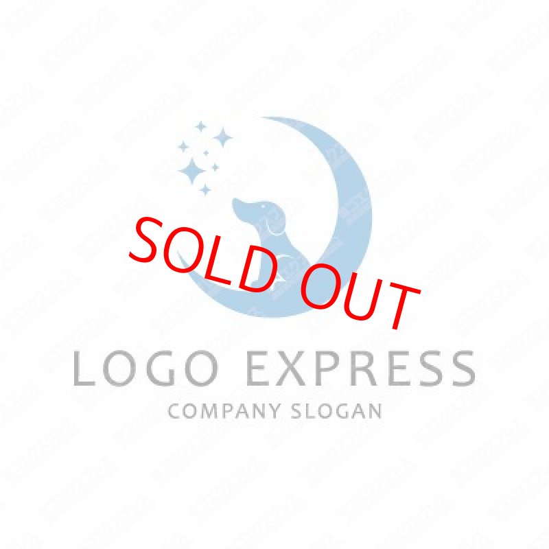 画像1: 月光犬のロゴ (1)