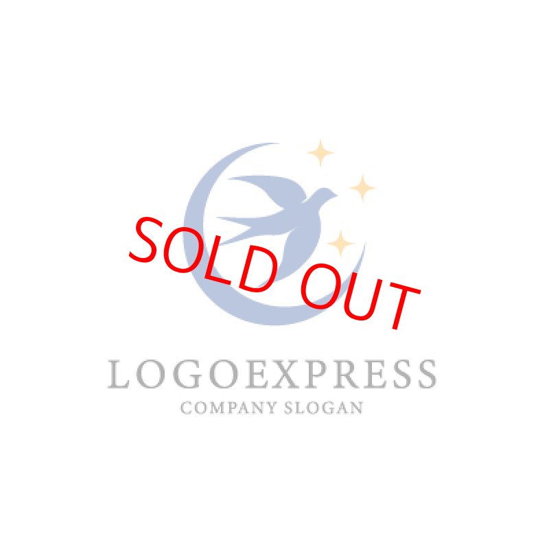 画像1: 月とツバメと星のロゴ (1)