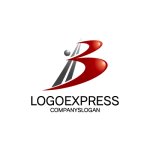 画像1: 上昇する軌跡を伴うダイナミックなBのロゴ (1)