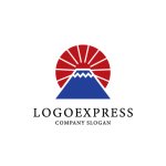 画像1: 日の出と富士山のロゴ (1)