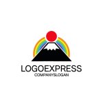 画像1: 富士山と虹のロゴ (1)