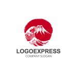 画像1: 富士山と波のロゴ (1)