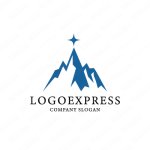 画像1: 山脈と星の素敵なロゴ (1)