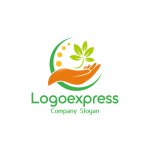 画像1: 手と自然のリラクゼーションロゴ (1)