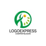 画像1: リラックスを表現する自然派ロゴ (1)