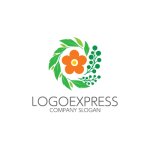 画像1: 自然の恵みを象徴する花のロゴ (1)