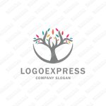 画像1: 育つ自然の木のロゴ (1)