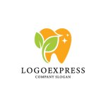 画像1: オーガニックな歯科ロゴ (1)