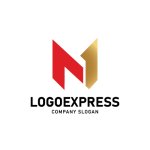 画像1: シャープなN1イニシャルロゴ (1)