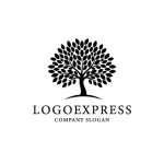 画像1: 優雅なオリーブの木が象徴する繁栄のロゴ (1)