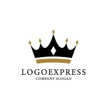 画像1: 豪華な王冠のロゴ (1)