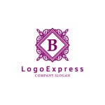 画像1: 装飾フレームとBの文字ロゴ (1)