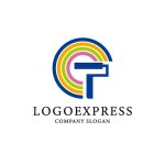 画像1: ペイントローラーと虹の「e」ロゴ (1)