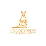 画像1: カンガルーの親子愛ロゴ (1)