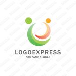 画像1: 親子をモチーフにしたつながりを感じさせるロゴ (1)