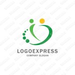 画像1: 親が子を抱く姿をモチーフにしたロゴ (1)