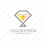 画像1: パステルカラーの宝石のおしゃれなロゴ (1)