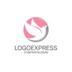 画像1: 平和の象徴、ハトのロゴ (1)