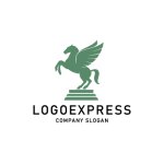 画像1: 空高く舞い上がるペガサスのロゴ (1)