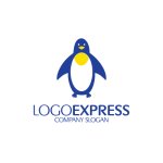 画像1: 愛らしいペンギンのロゴ (1)