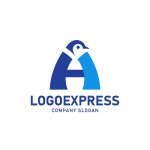 画像1: ペンギンとAを組み合わせた親しみやすいロゴ (1)