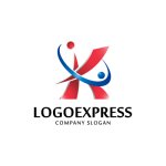 画像1: 「K」と人を組み合わせたダイナミックなロゴ (1)