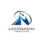 画像1: 「A」を形どる人物ロゴ (1)