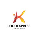 画像1: 情熱的な「K」と未来へ翔る人物のロゴ (1)