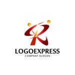 画像1: 赤いR字と人々のロゴ (1)