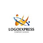 画像1: 人,輪,Wからなるロゴ (1)