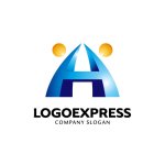 画像1: A字と人々を象徴するロゴ (1)