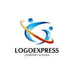 画像1: G字と人をモチーフにしたロゴ (1)