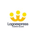 画像1: 黄色いWと人々のロゴ (1)