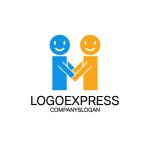 画像1: 握手する人とMのロゴ (1)