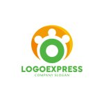 画像1: 「O」の文字ロゴを取り囲む人々 (1)