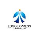 画像1: 未来へ飛躍する人々を象徴するロゴ (1)